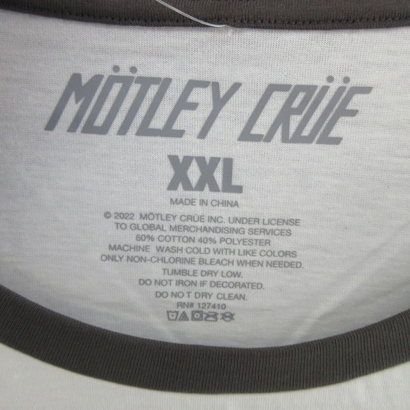 Motley Crue Mens T-Shirt Size XXL Feel Good Raglan Tee Licensed Cotton Blend New - Picture 4 of 14